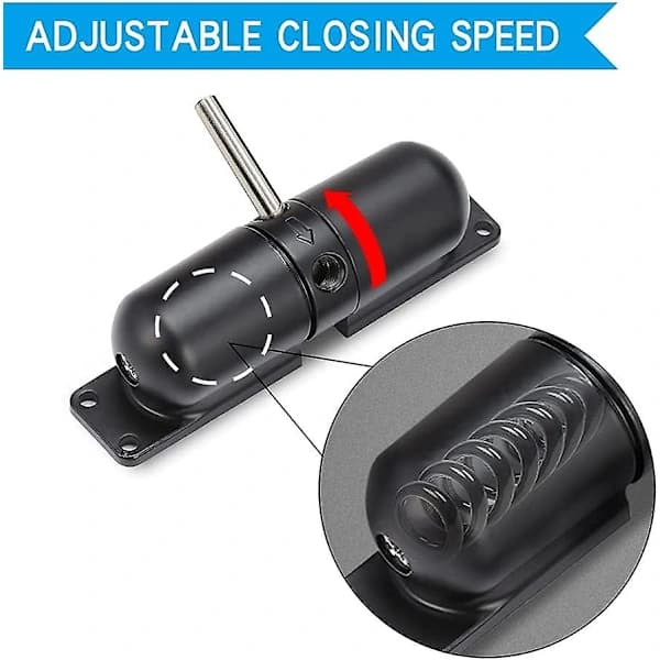(pow yeah!) Safety Spring Door Closer, Adjustable Closing Door Hinge, Automatic Stop Fire Rated, Hinge Doors to Self-Closing