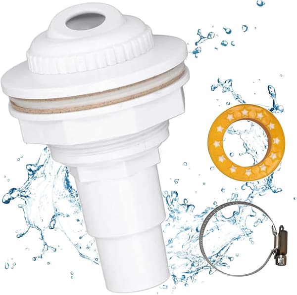 Returdyse til pool, indløbsdyse til pool med 38/32 mm slangeende, returdyse indløbsdyse til pool, indløbsdyse til pool
