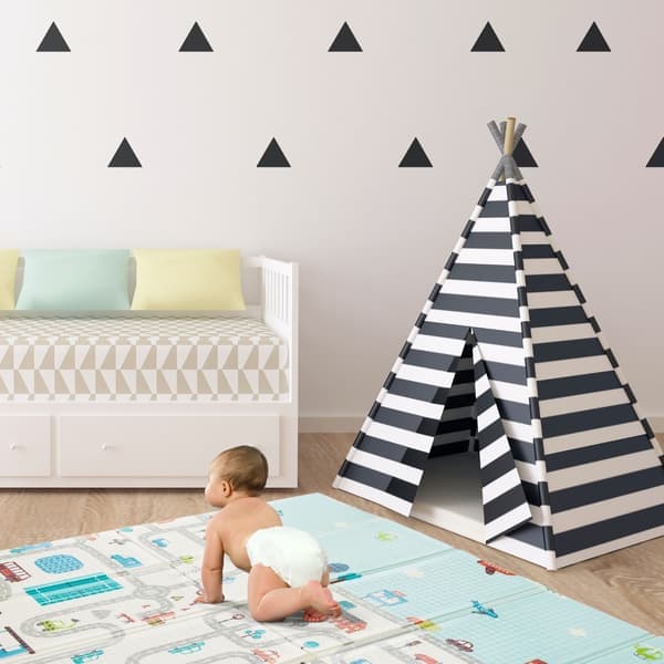 Double-sided foam mat XXL - foldable with 1 cm (mountain and road)