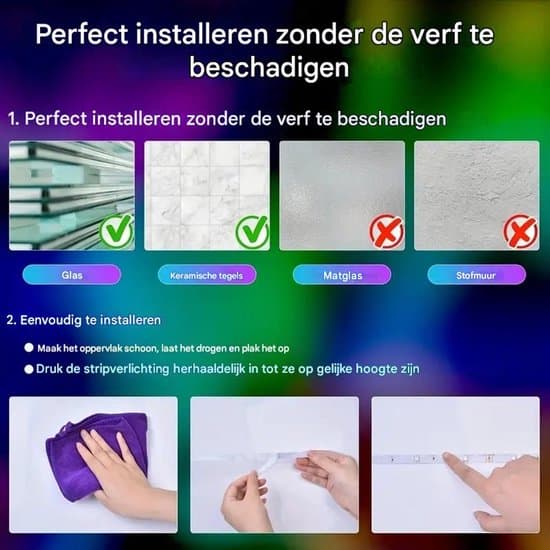 LED-lysslynge - RGB-lyslist - Inkluderer musikk- og timerfunksjoner - Egnet for stue, soverom og fester - 10 meter