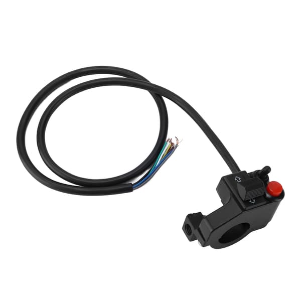 22mm Left Motorcycle 7/8 inch Handlebar Switch 3 in 1 Horn Turn Signal High Low Headlight Push Button