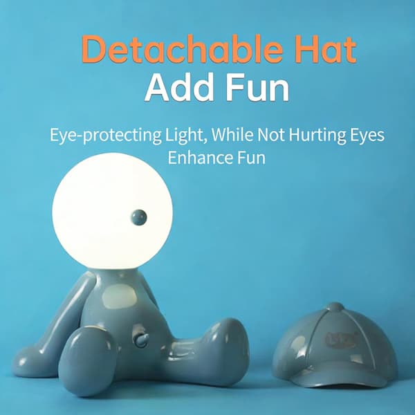 Sausage Shaped Night Light with Removable Hat, Adjustable Sitting Posture, Fun Plug-in Lamp for Kids and Teens (Pink) Pink