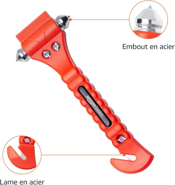 Amazon Basics Nødhammer og vindusknuser, sett med 2