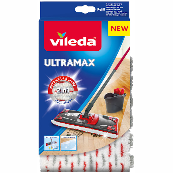 Ultramax Extra Refill til Mopper Röd, Vit