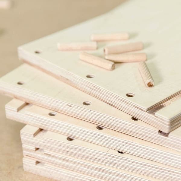 400 stk treplugger 8 mm x 40 mm - massiv bøk treplugg ideell for trefræs - egnet for borejigg/boreguide