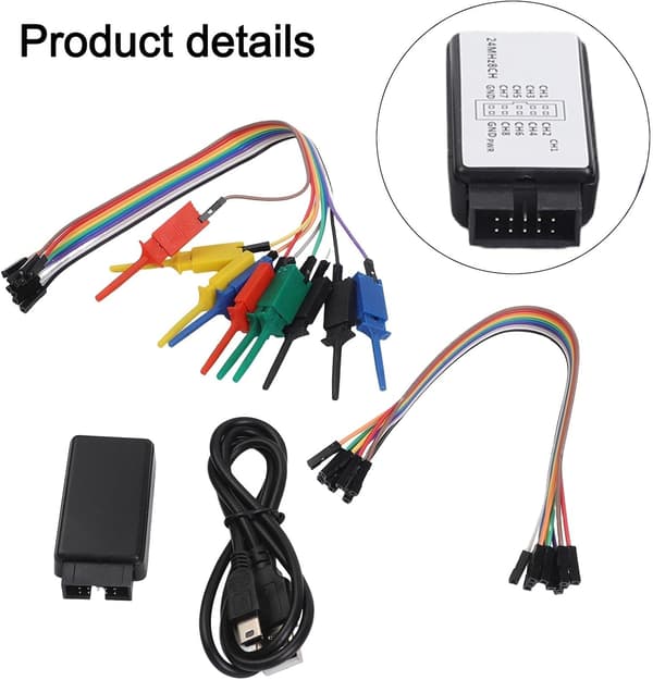 USB ARM/FPGA 24M 8 logikanalysator til udvikling, prøver, kanaler, intelligent multiprotokol-analyse