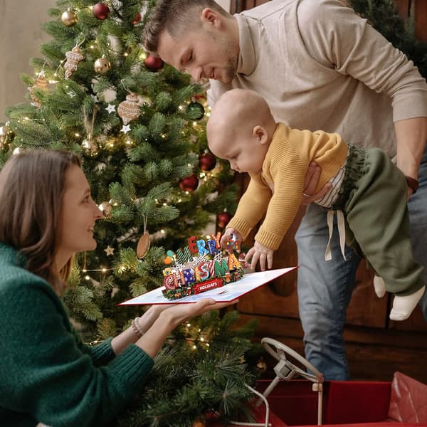Pure Words of Christmas Magic Ants julekort - 3D Gre