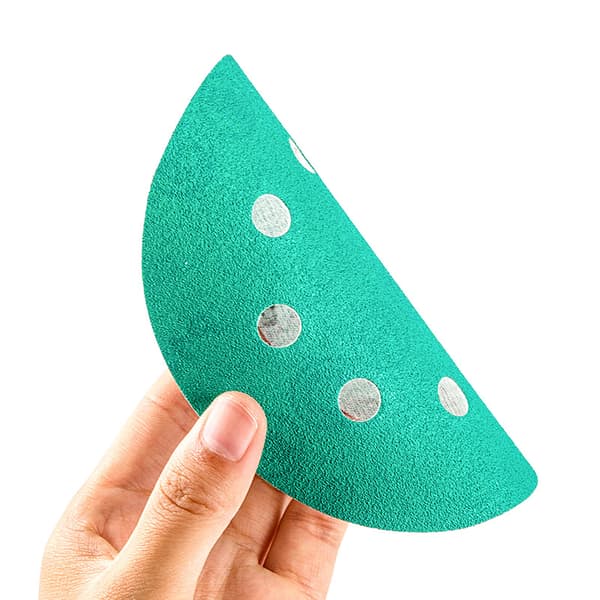 50 stycken 5 tum torrt grönt frostat papper │ 8 hål │ 125 mm │