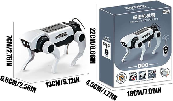 Solar Robot Dog Toy - DIY STEM Building Kit with Solar Panel, Educational Mechanical Pet for Kids & Adults