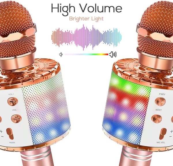 LED Karaoke Mikrofon til Piger | Syngende Legetøj til Børn med Lys[JUN]