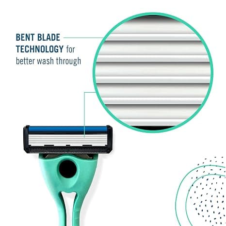 Preserve Five Blade erstatningspatroner, Wave Edition, for Shave 5 resirkulert barberhøvel, 4-pakning