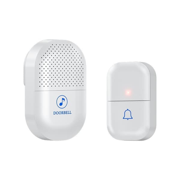 Digital Smart Trådløs Dørklokke Hvit - EU-plugg (1 Sender, 1 Mottaker)