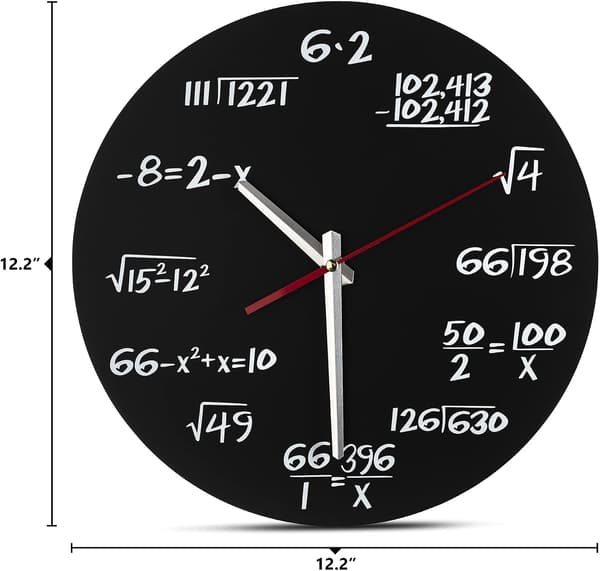 Matematisk ur - Unikt vægur - Brug en simpel matematik
