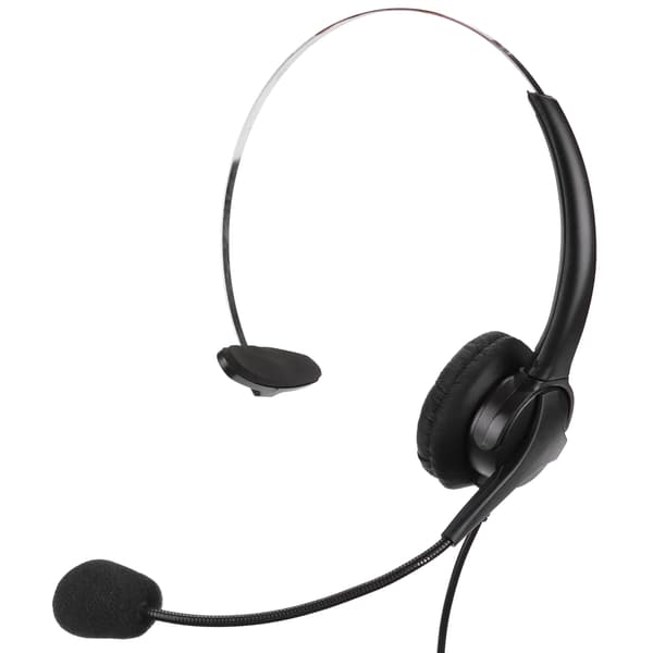 RJ9 Telefonheadset, Call Center Headset, Støjreducerende, Kablet, Professionelt, Mono Headset med Mikrofon