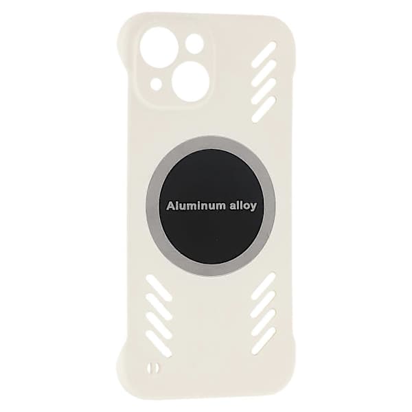 Cover til iPhone 14 Hårdt PC Rammeløst Varmeafledende Telefoncover - Hvid