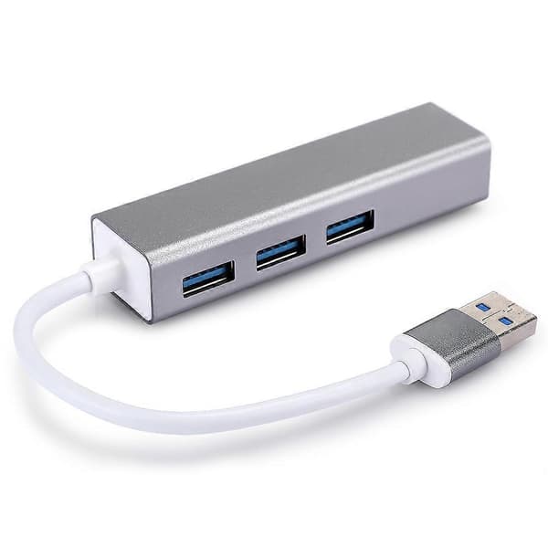 DM HE83 Aluminiumlegering Kablet Netværkskort 100M USB 3.0 HUB Adapter USB til RJ45