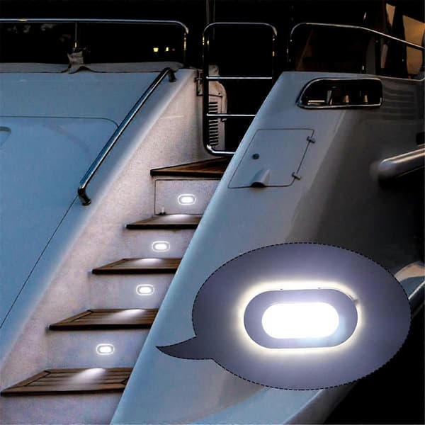 4 stk. LED-armaturer til båd, yacht, autocamper, campingvogn - Trinlys, accentbelysning, brugbar belysning
