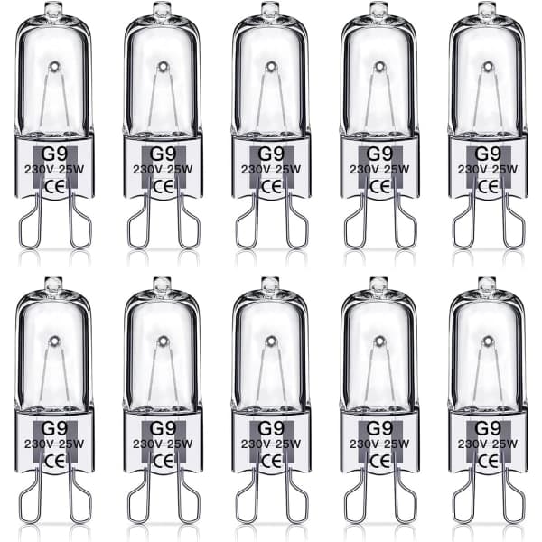 G9 Halogenlamper 25W, 230V, 10-pakning 25W 25W
