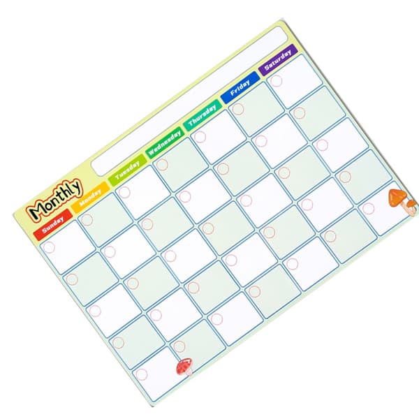 Magnetic Refrigerator Magnet - Monthly Planner, Multifunctional Magnetic Whiteboard Wall Decal for Study and Messages