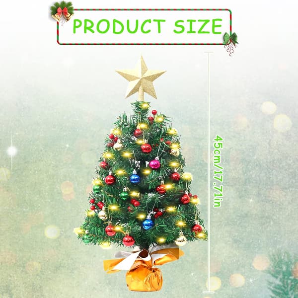 1 pc Miniature Artificial Christmas Tree in Warm Colors, Miniature Christmas Tree