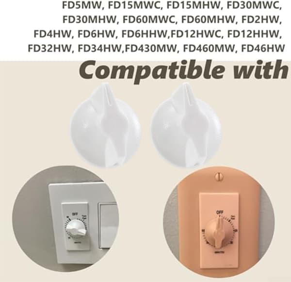 Timerknapper 6 stk. FD-serie timere designet kontakt til kompatibel med flere modeller inklusive FD5MW FD15MWC FD60MHW problemfri udskiftning