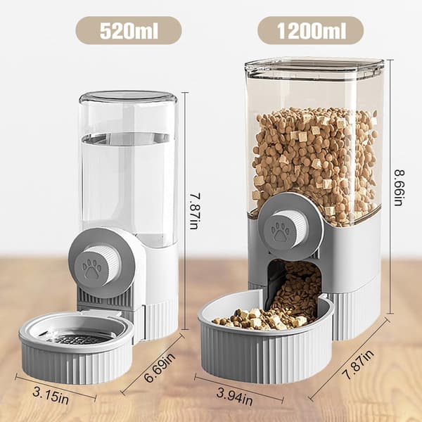 Automatic Hanging Food and Water Feeder Gravity Feeding Station for Rabbits Watering Set Self-Feeding Feeder Suitable for Parrots Birds
