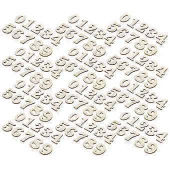 Klockdekor Träklocka Siffror DIY Material Fyrkantiga Arabiska Siffror 3x3cm Khaki 100st