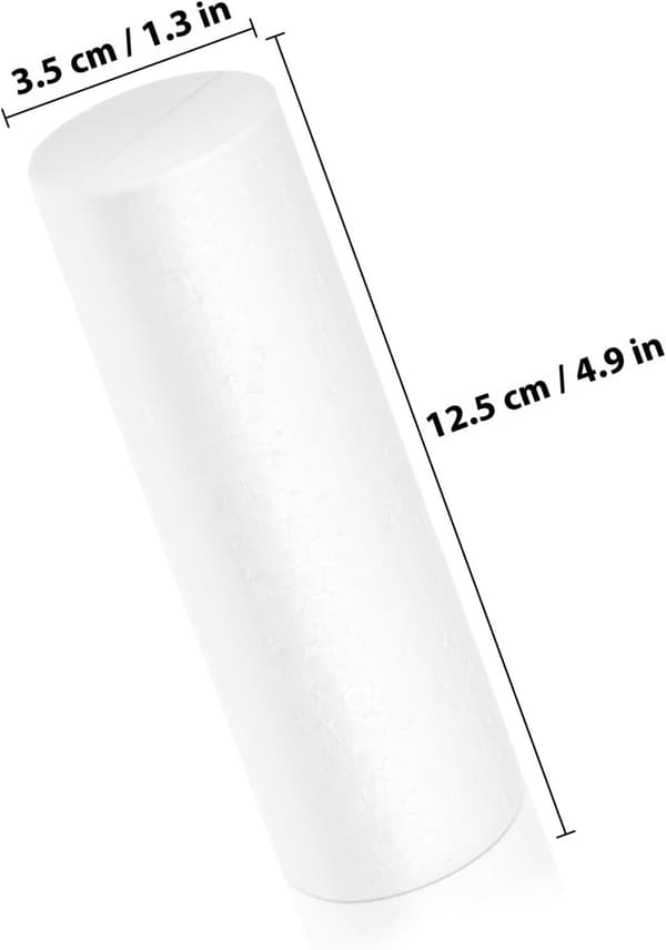 6 stk. boble-julepynt DIY sylinder skumpynt dekorativ sylinderdekor