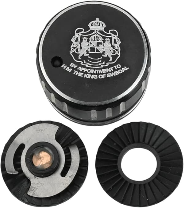 Bremseknap ABU 3 5 4 P5 Generation Baitcast Lyd Mekanisk Spole til Hjul med Internt Sæt, Aluminiumslegering Sort Sølv Black Silver