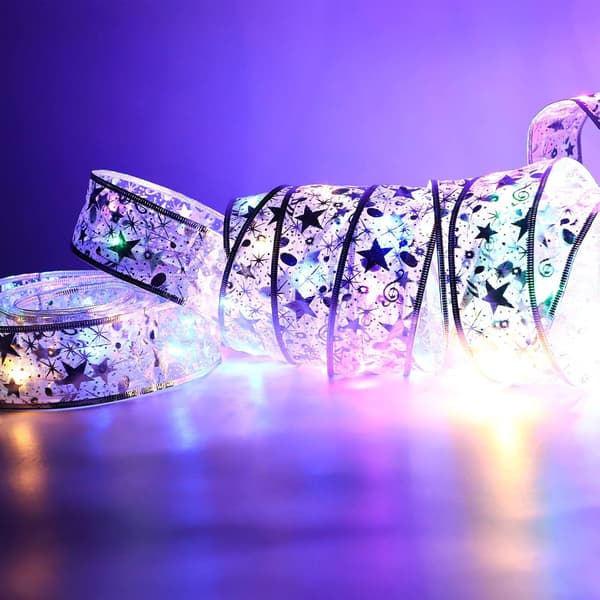 (Sølvfarvede lamper) Fairy Lights Juletræsbånd, 1