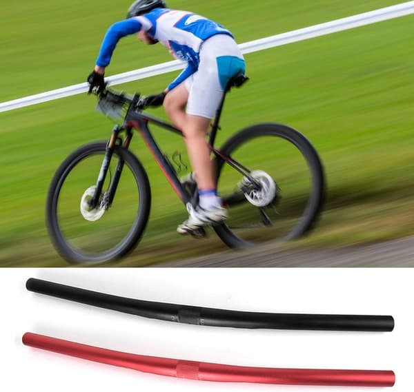 25 Diameter Rak Design (Rött Cykelstyre 4mm Vikbart Lättvikts Aluminiumlegering Cykling 580mm)