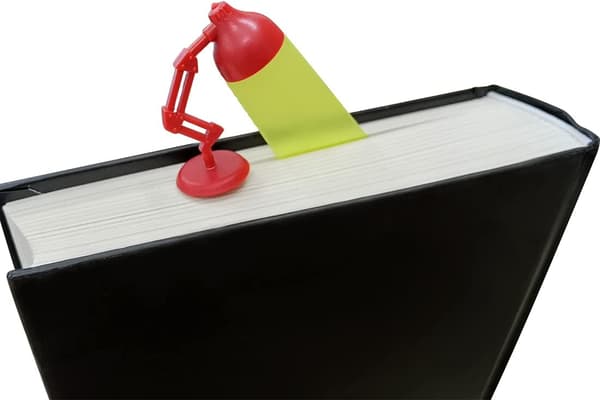 4 stk. bogmærker søde 3D silikone skrivebordslampe personlige og sjove