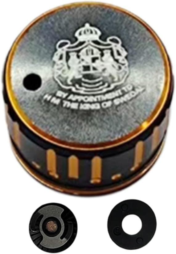 Bremseknap ABU 3 5 4 P5 Generation Baitcast Lyd Mekanisk Spole til Hjul med Internt Sæt, Aluminiumslegering Sort Sølv Black Silver