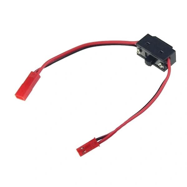 2 Pieces On/Off Switch Receiver Jst Connector For Rc 1/10 1/8 Car Crawler Off-Road Vehicle Multi Black