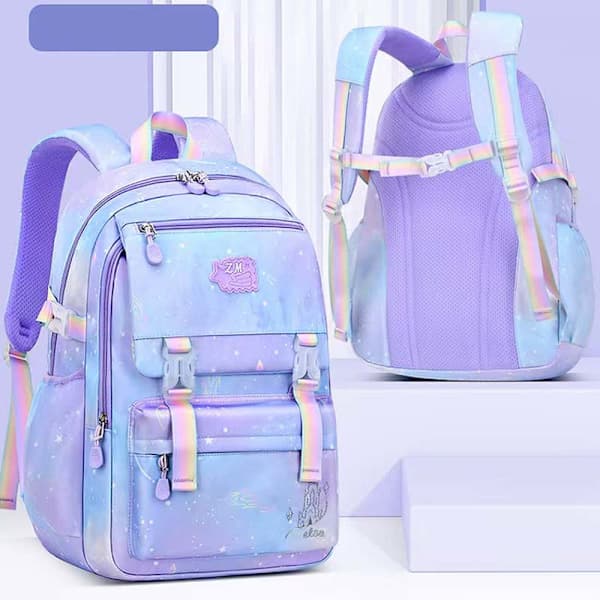 Pigeskoletaske Stor kapacitet Stitch Rygsæk Casual