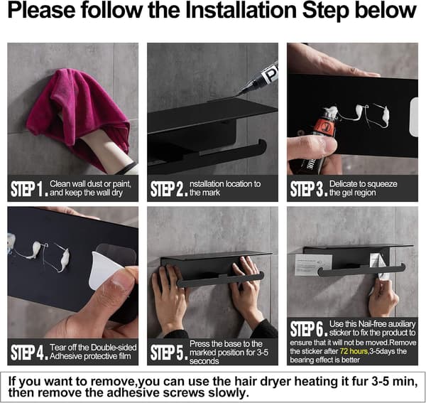 Toalettpapirholder Selvklebende Dobbel Toalettpapirrullholder
