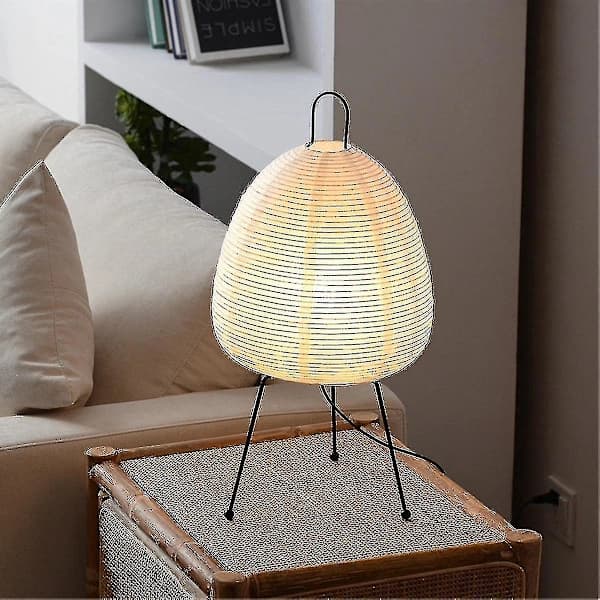 Japansk rispapir LED bordlampe til soveværelse og stue [JUN]