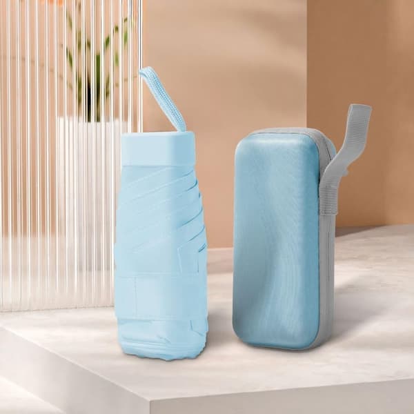 Automatisk Paraply 90 cm – Elegant Regn- og Solbeskyttelse til Herre & Dame Blå Blue