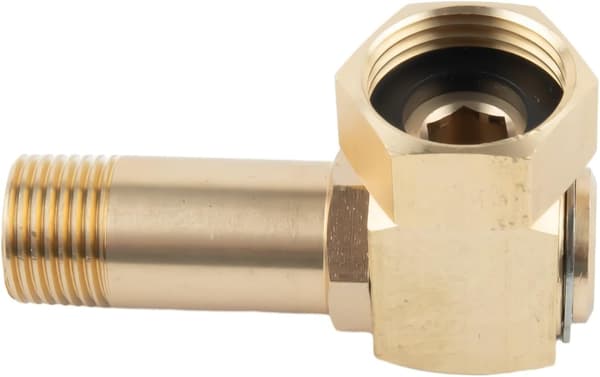 Messing slangeadapter, der forbinder haveslanger til standard 3/4 tommer drejeled til ruller med