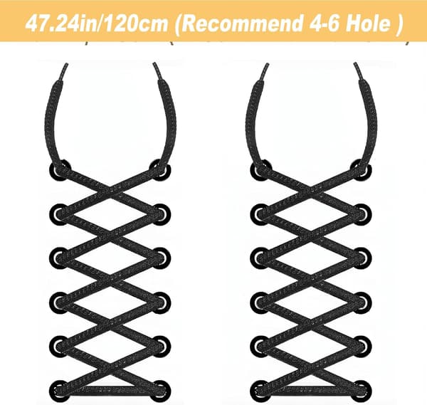 1 par sklisikker flat sko for 120 cm/47 tommer svart silikon