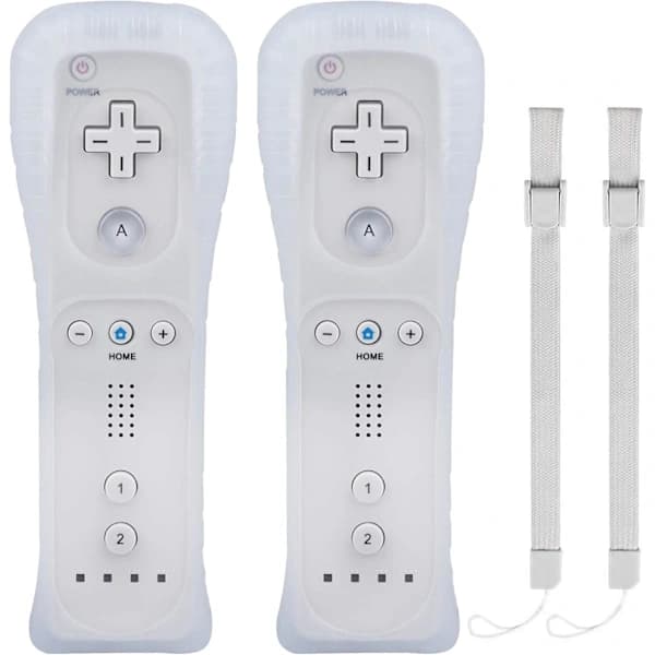 2 Wii-fjernkontroller med silikondeksler