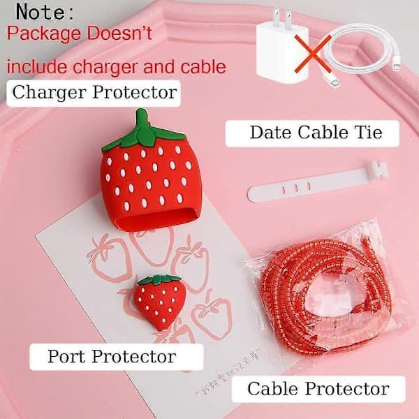 (pow yeah!) Charger Protector Compatible with iPhone 20W USB-C Power Adapter Charger 3D Cute Cartoon Design Charger Cover Cable Protector Wire Protector F