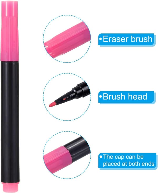 Whiteboardpennor, 10-pack blå+rosa bläck fin spets låg lukt whiteboard för kontor hem klassrum, svart
