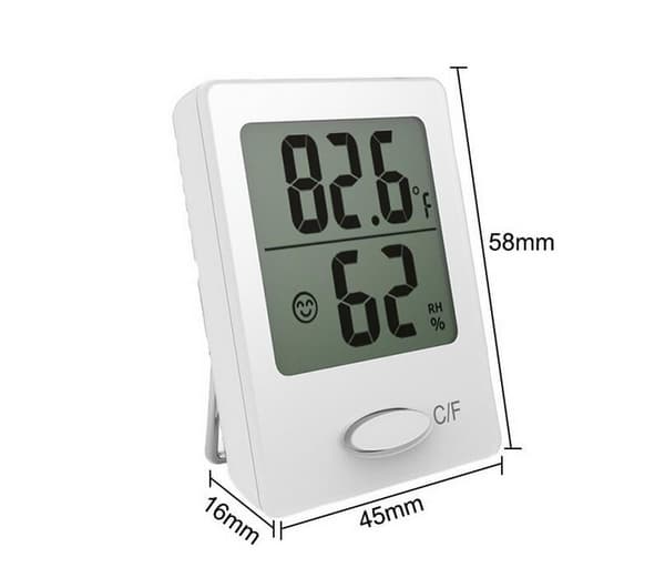 Mini Digital Hygrometer Termometer, Temperatur- og Fugtighedsmåler, Indendørs og Udendørs Termometer