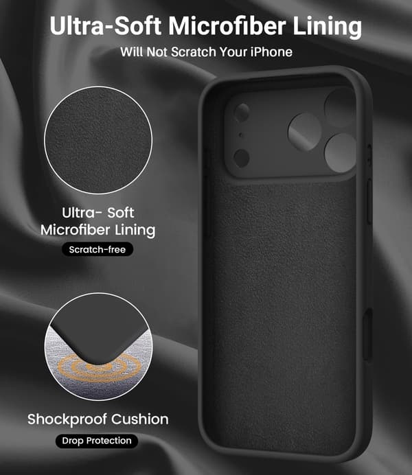 Slankt Magsafe-kompatibelt cover til iPhone 17 Pro Max - Stødsikkert Sort[JUN] iPhone 17 Pro Max sort noir iPhone 17 Pro Max