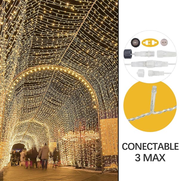300 LED-valoa 3M * 3M Vedenpitävä IP44 Ulkokoriste