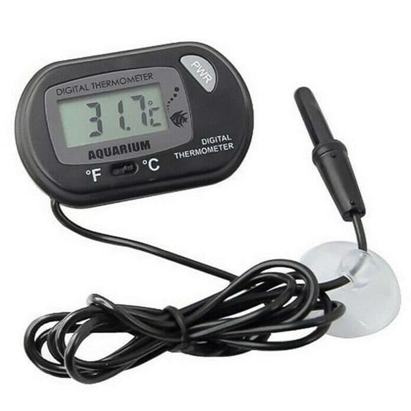 LCD akvarietemperaturmätare, digital termometer med sugkopp, digital akvariefisktermometer, termometer med sond
