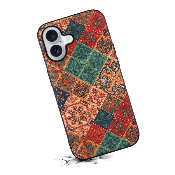 Compatible with iPhone 17 Case Floral PU Leather PC TPU Phone Case Winter Blue