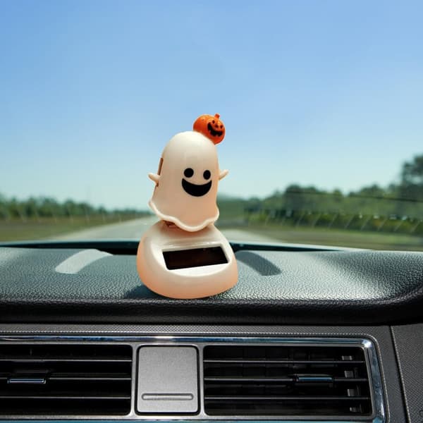 Bilinteriør Dashbord Dansende Søt Tegneseriefigur Hode Ornament Figur Ornament, Solcelledrevne Dukker Bobble for