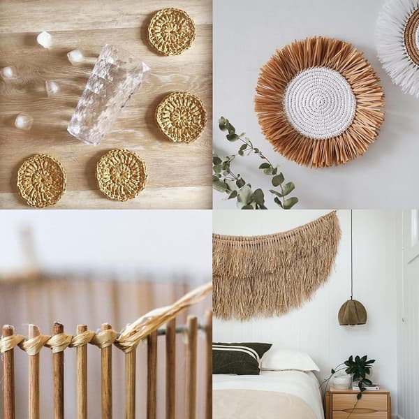 200M Raffia Paper Ribbon, Natural Paper Packaging String for Gift Wrapping..
